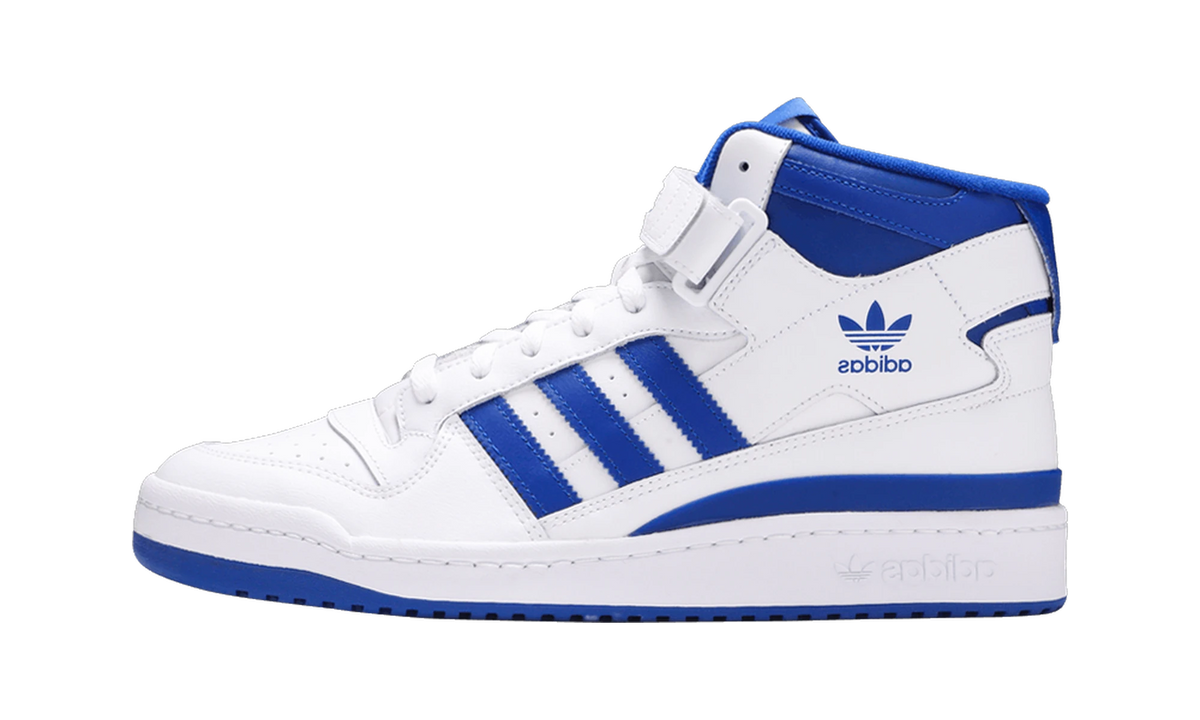 Overkicks - Adidas Forum Mid White Royal (FY4976) - vista lateral