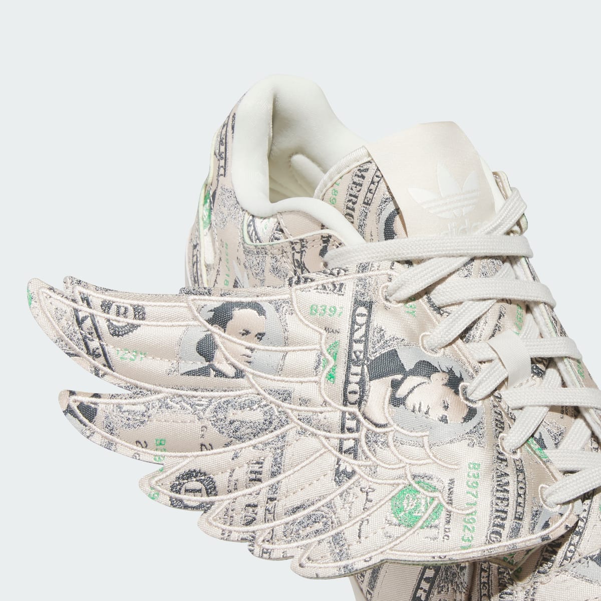 Overkicks - Adidas Forum Wings Football Cleat Jeremy Scott Money (JR9626) - detalle lateral interior