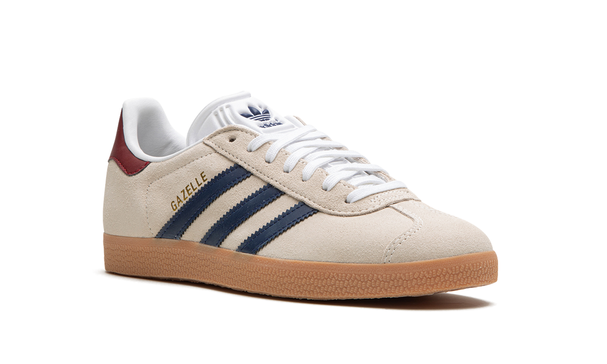 Overkicks - Adidas Gazelle Beige Dark Blue Collegiate Burgundy (IE0546) - detalle lateral interior