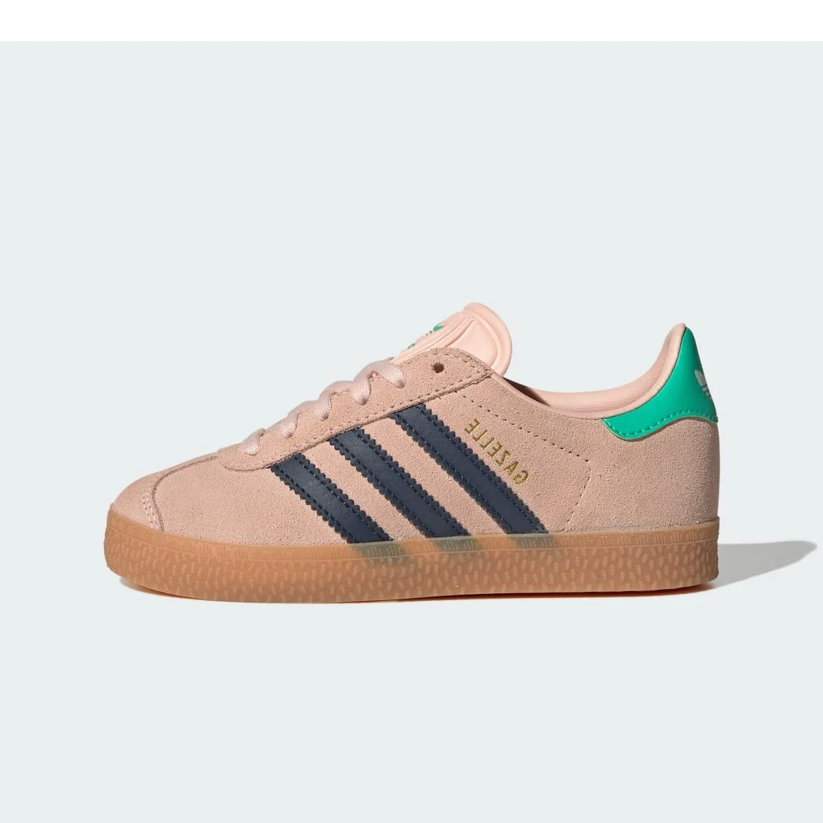Overkicks - Adidas Gazelle Blush Pink Night Indigo Green (PS) (KI4031) - vista lateral