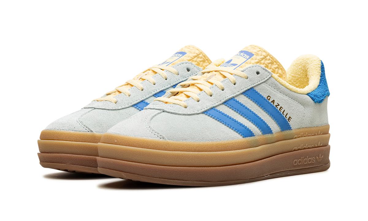 Overkicks - Adidas Gazelle Bold Almost Blue Yellow (IE0430) - vista trasera