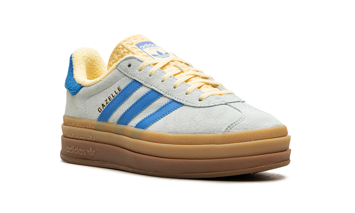 Overkicks - Adidas Gazelle Bold Almost Blue Yellow (IE0430) - detalle lateral interior