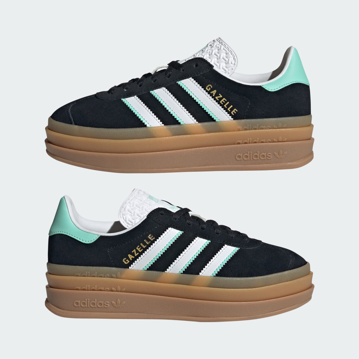 Overkicks - Adidas Gazelle Bold Black White Mint Gum (GS) (IH6456) - imagen 7