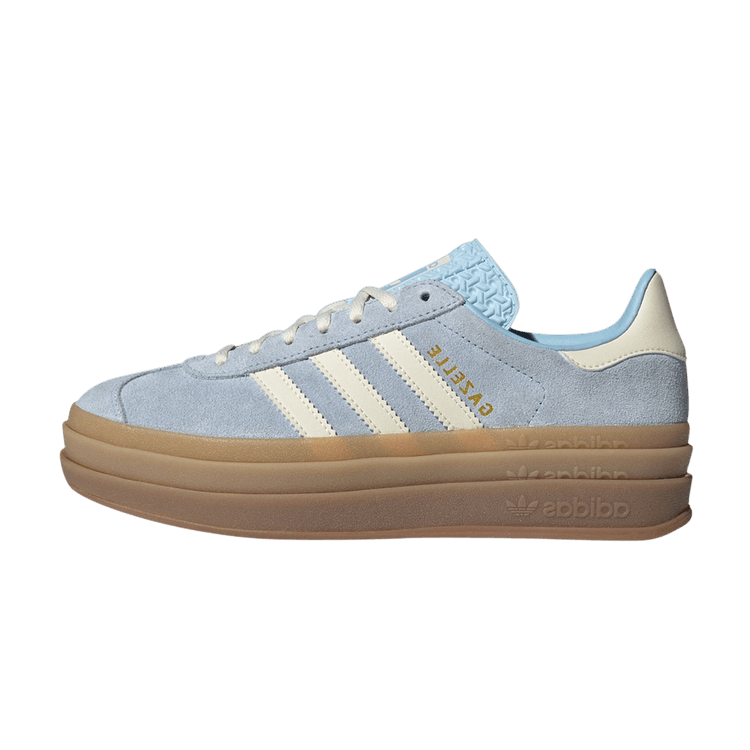 Overkicks - Adidas Gazelle Bold Clear Sky Cream (Women's) (JQ7776) - vista lateral