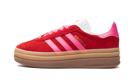 Overkicks - Adidas Gazelle Bold Collegiate Red Lucid Pink (IH7496) - vista lateral