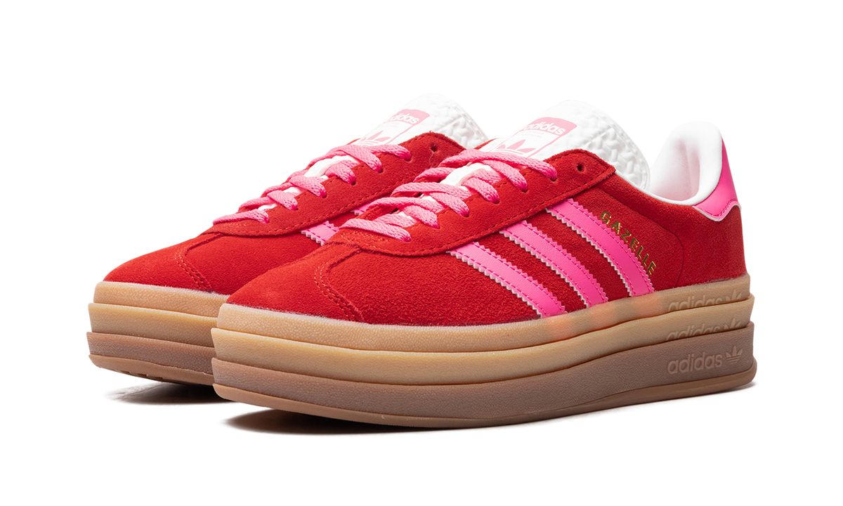 Overkicks - Adidas Gazelle Bold Collegiate Red Lucid Pink (IH7496) - vista trasera