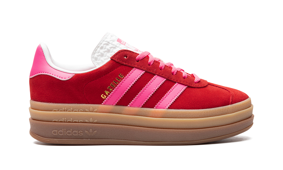Overkicks - Adidas Gazelle Bold Collegiate Red Lucid Pink (IH7496) - detalle talón