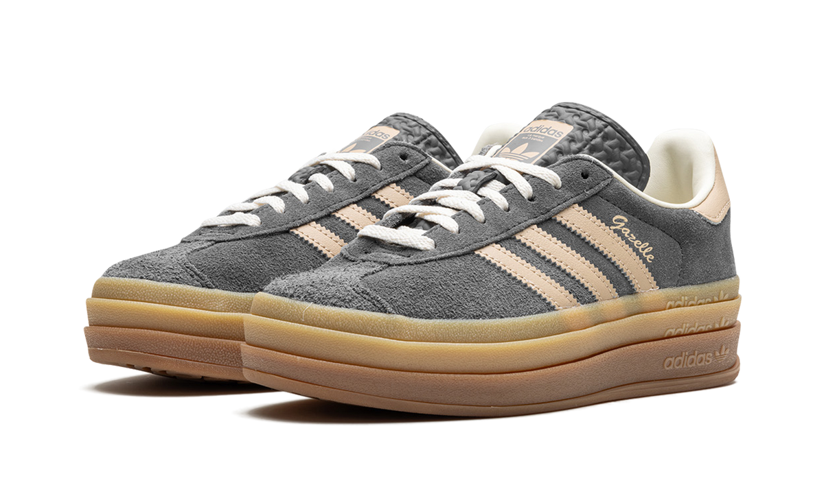 Overkicks - Adidas Gazelle Bold Grey Magic Beige Gum (IE0428) - vista trasera