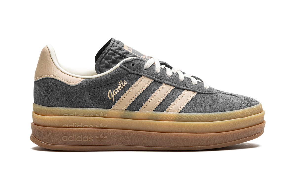 Overkicks - Adidas Gazelle Bold Grey Magic Beige Gum (IE0428) - detalle talón