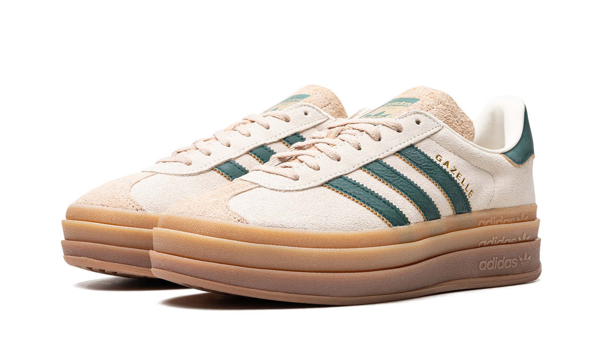 Overkicks - Adidas Gazelle Bold Magic Beige Collegiate Green (ID7056) - vista trasera