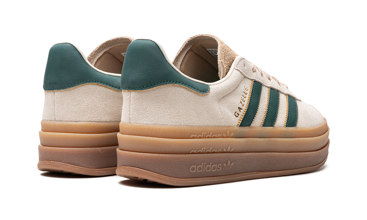 Overkicks - Adidas Gazelle Bold Magic Beige Collegiate Green (ID7056) - par completo