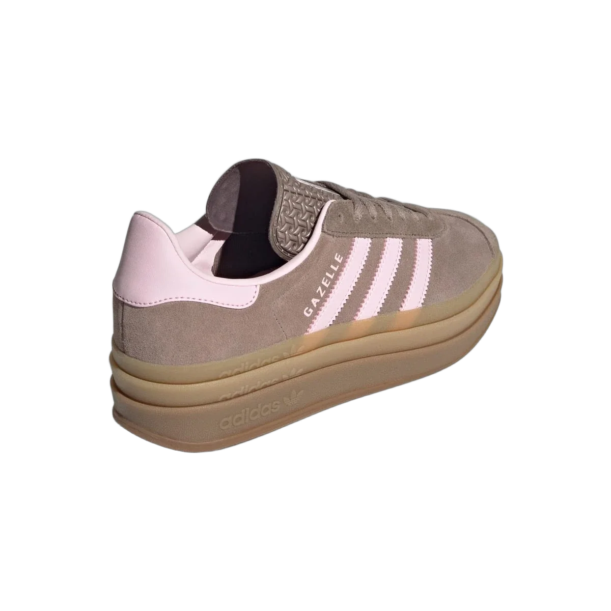 Overkicks - Adidas Gazelle Bold Trace Brown Clear Pink (Womens) (JQ6436) - vista superior