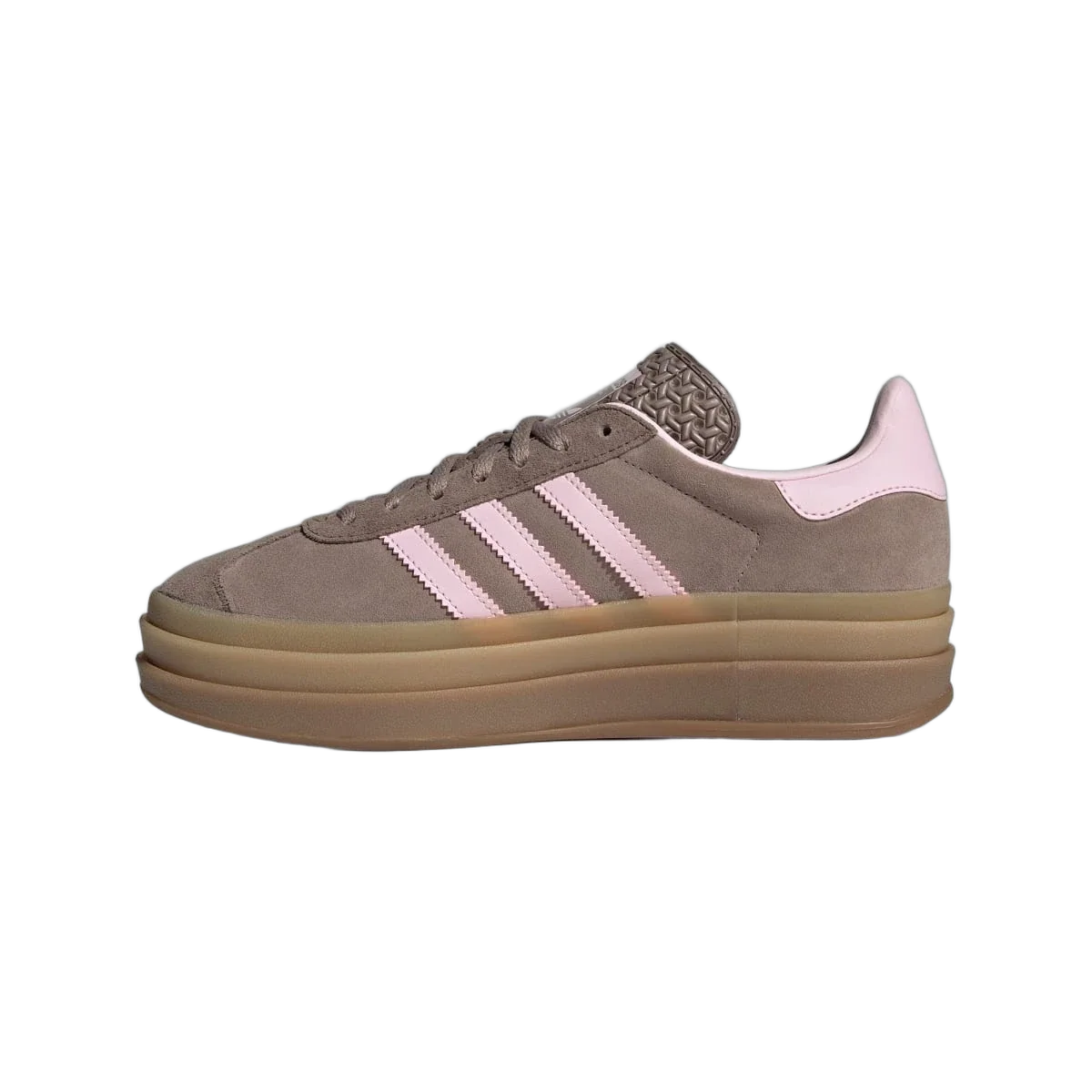 Overkicks - Adidas Gazelle Bold Trace Brown Clear Pink (Womens) (JQ6436) - detalle talon