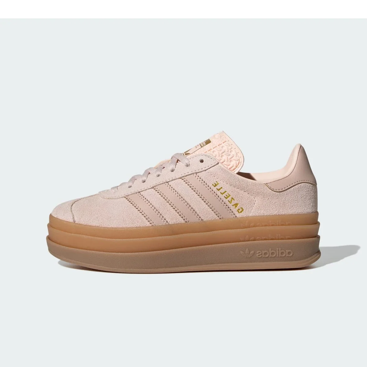 Overkicks - Adidas Gazelle Bold Wonder Quartz Wonder Taupe Gum (GS) (JQ1296) - vista lateral