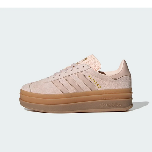 Overkicks - Adidas Gazelle Bold Wonder Quartz Wonder Taupe Gum (GS) (JQ1296) - vista lateral