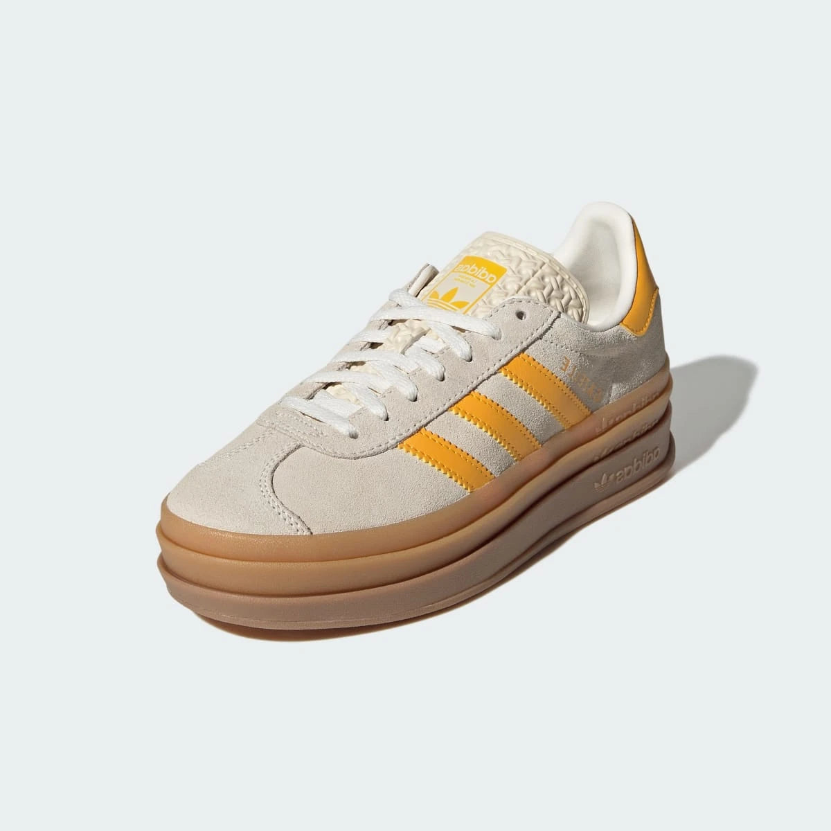Overkicks - Adidas Gazelle Bold Wonder White Crew Yellow (IH6458) - vista trasera