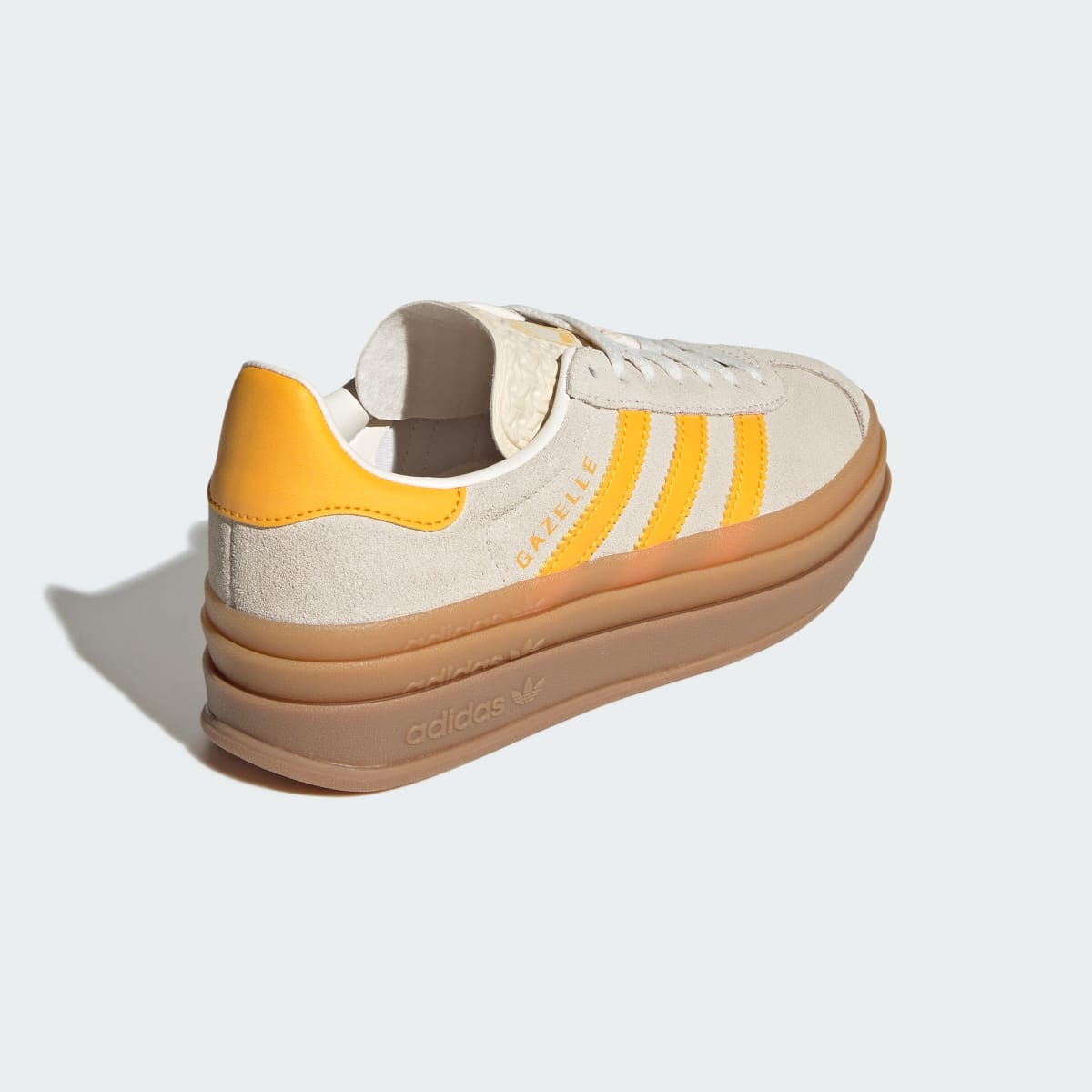 Overkicks - Adidas Gazelle Bold Wonder White Crew Yellow (IH6458) - vista superior