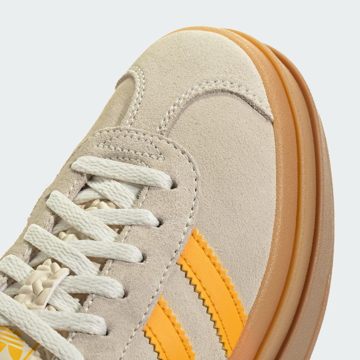 Overkicks - Adidas Gazelle Bold Wonder White Crew Yellow (IH6458) - detalle lateral interior