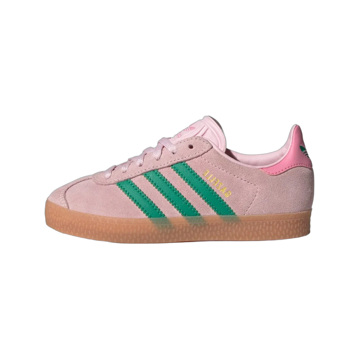 Overkicks - Adidas Gazelle Clear Pink Court Green Bliss Pink (PS) (JP7133) - vista lateral