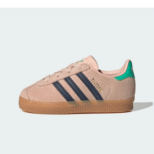 Overkicks - Adidas Gazelle Comfort Closure Blush Pink Night Indigo Green (TD) (KI4035) - vista lateral