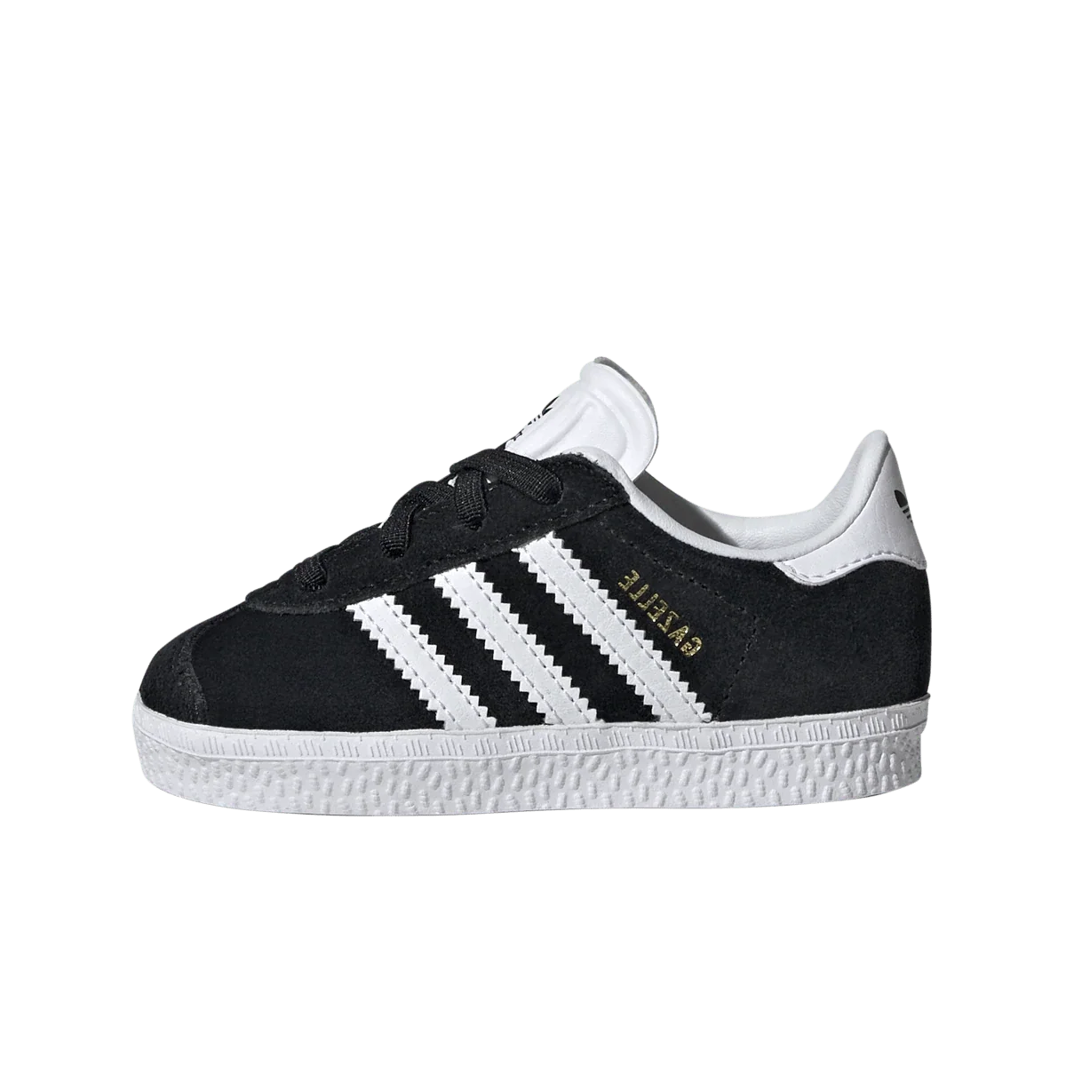 Overkicks - Adidas Gazelle Comfort Closure Core Black Cloud White (TD) (IH0338) - vista lateral