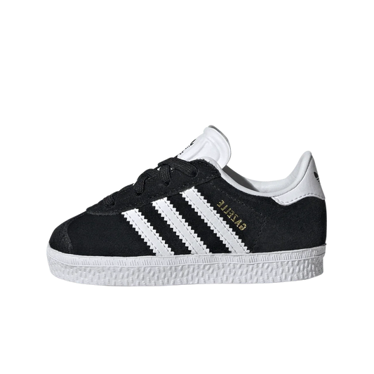Overkicks - Adidas Gazelle Comfort Closure Core Black Cloud White (TD) (IH0338) - vista lateral