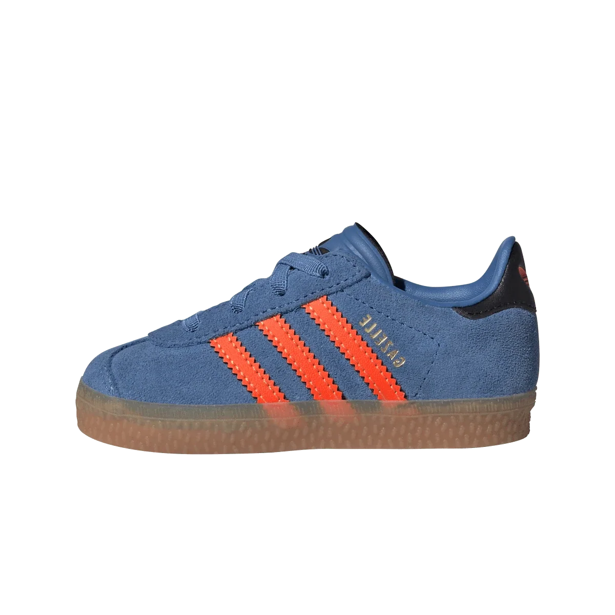 Overkicks - Adidas Gazelle Comfort Closure Focus Blue Solar Orange Core Black (TD) (JP7134) - vista lateral