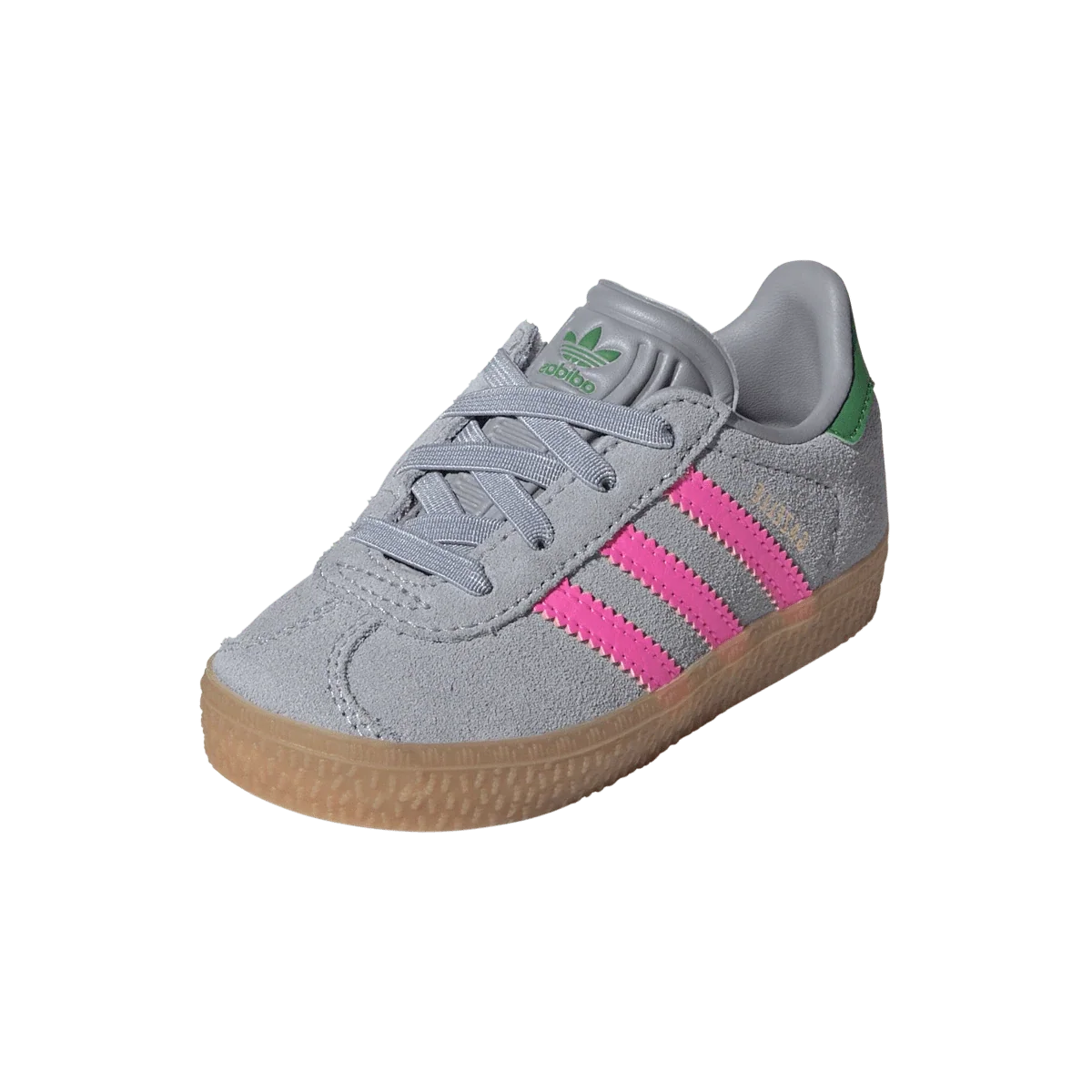Overkicks - Adidas Gazelle Comfort Closure Halo Silver Lucid Pink Green (TD) (IH6477) - imagen 2
