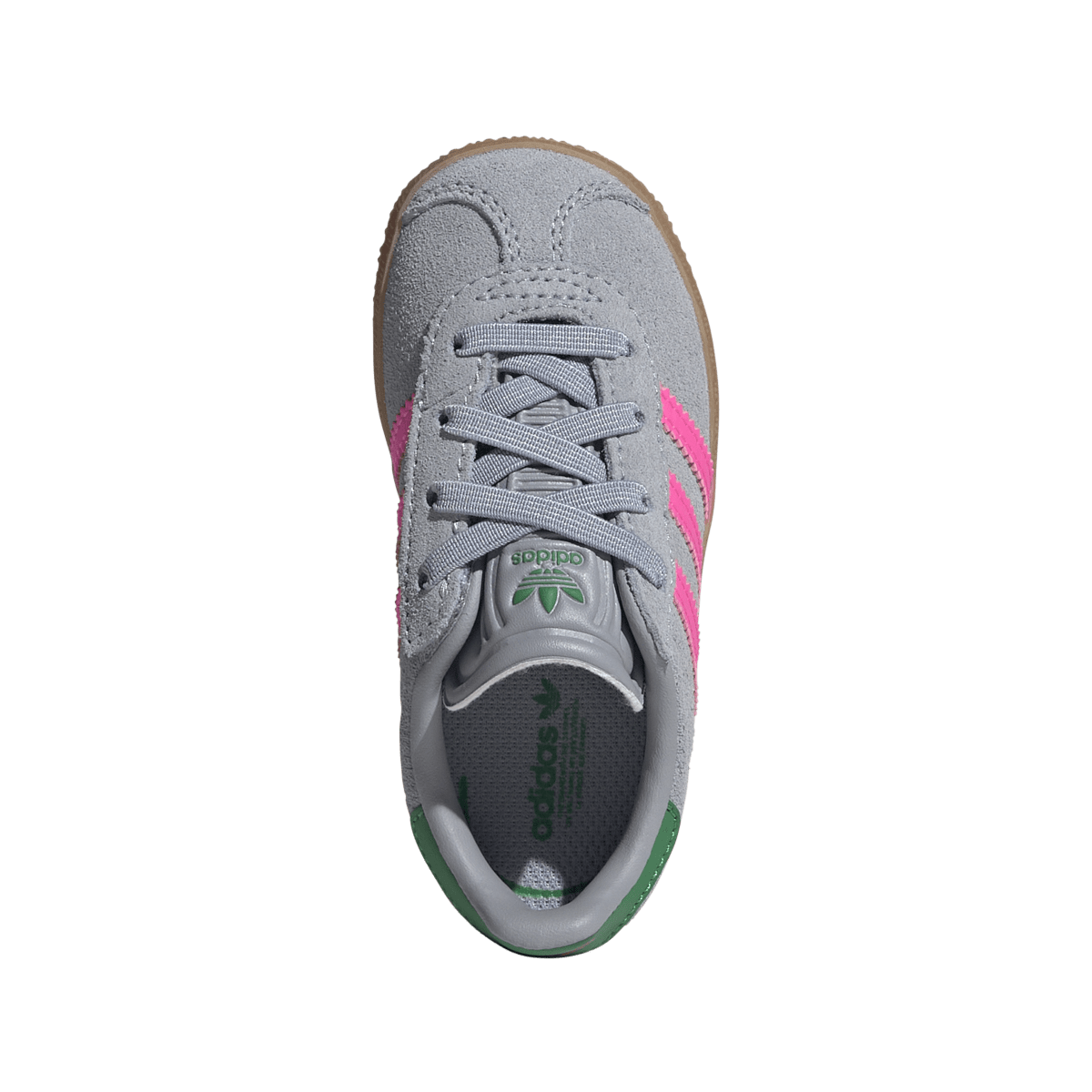 Overkicks - Adidas Gazelle Comfort Closure Halo Silver Lucid Pink Green (TD) (IH6477) - imagen 3