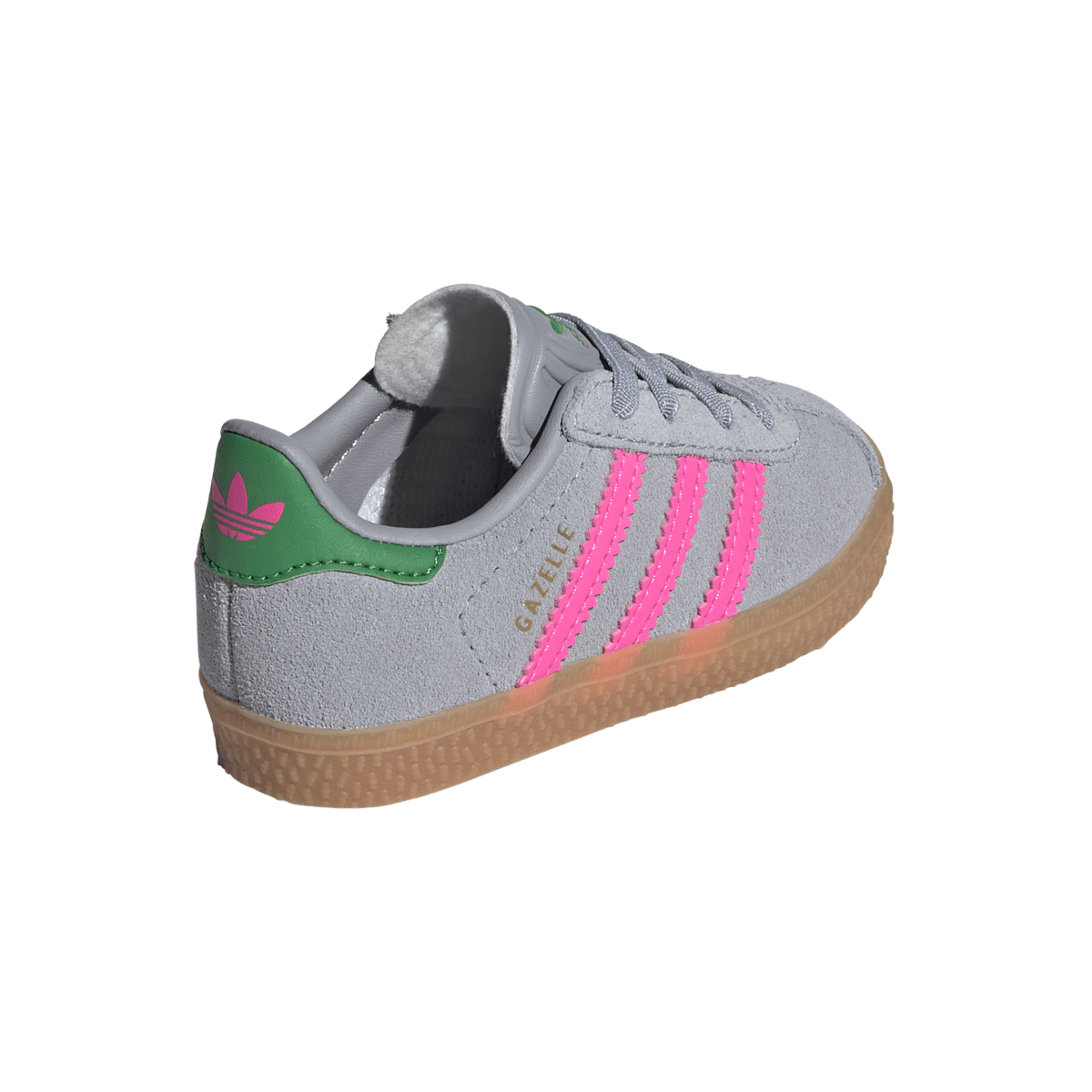 Overkicks - Adidas Gazelle Comfort Closure Halo Silver Lucid Pink Green (TD) (IH6477) - imagen 5