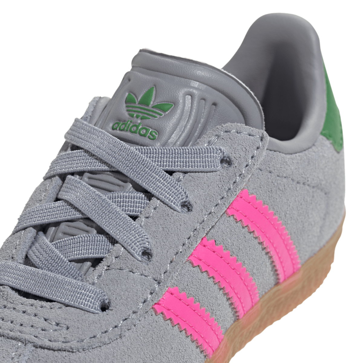 Overkicks - Adidas Gazelle Comfort Closure Halo Silver Lucid Pink Green (TD) (IH6477) - imagen 8
