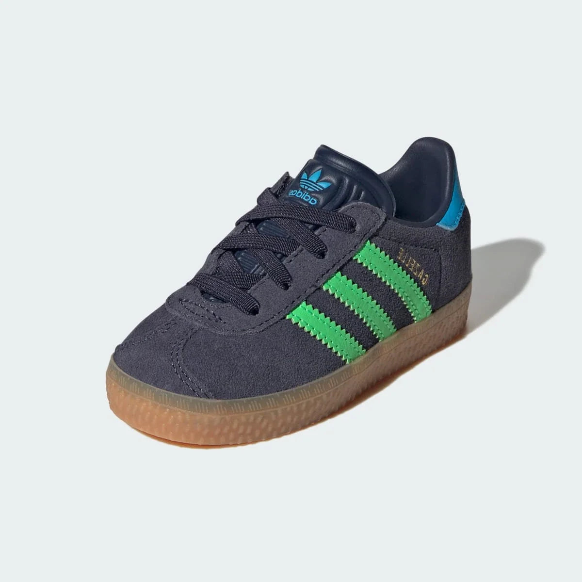 Overkicks - Adidas Gazelle Comfort Closure Shadow Navy Screaming Green (TD) (IH6476) - imagen 2