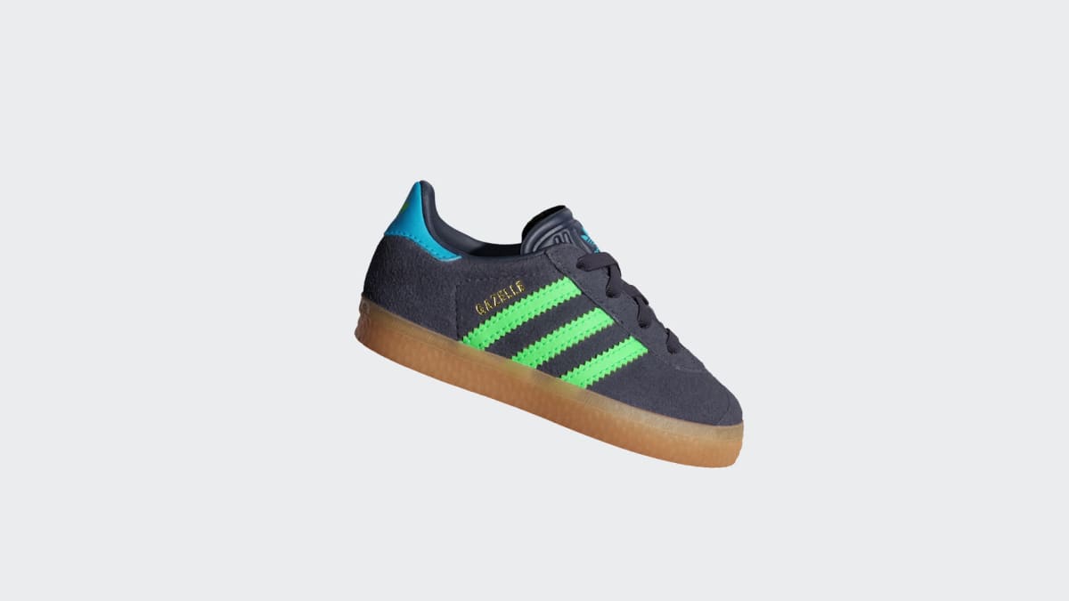 Overkicks - Adidas Gazelle Comfort Closure Shadow Navy Screaming Green (TD) (IH6476) - imagen 3