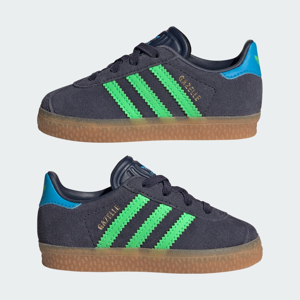 Overkicks - Adidas Gazelle Comfort Closure Shadow Navy Screaming Green (TD) (IH6476) - imagen 8