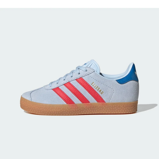 Overkicks - Adidas Gazelle Crystal Sky Lucid Red Blue Bird (PS) (KI4036) - vista lateral