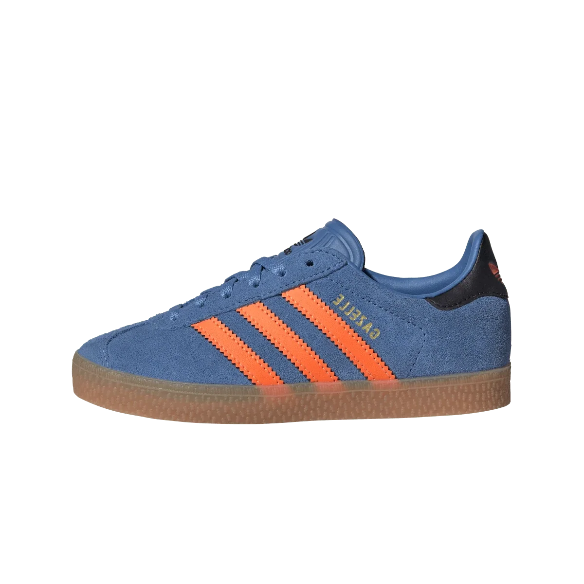 Overkicks - Adidas Gazelle Focus Blue Solar Orange Core Black (PS) (JP7129) - vista lateral