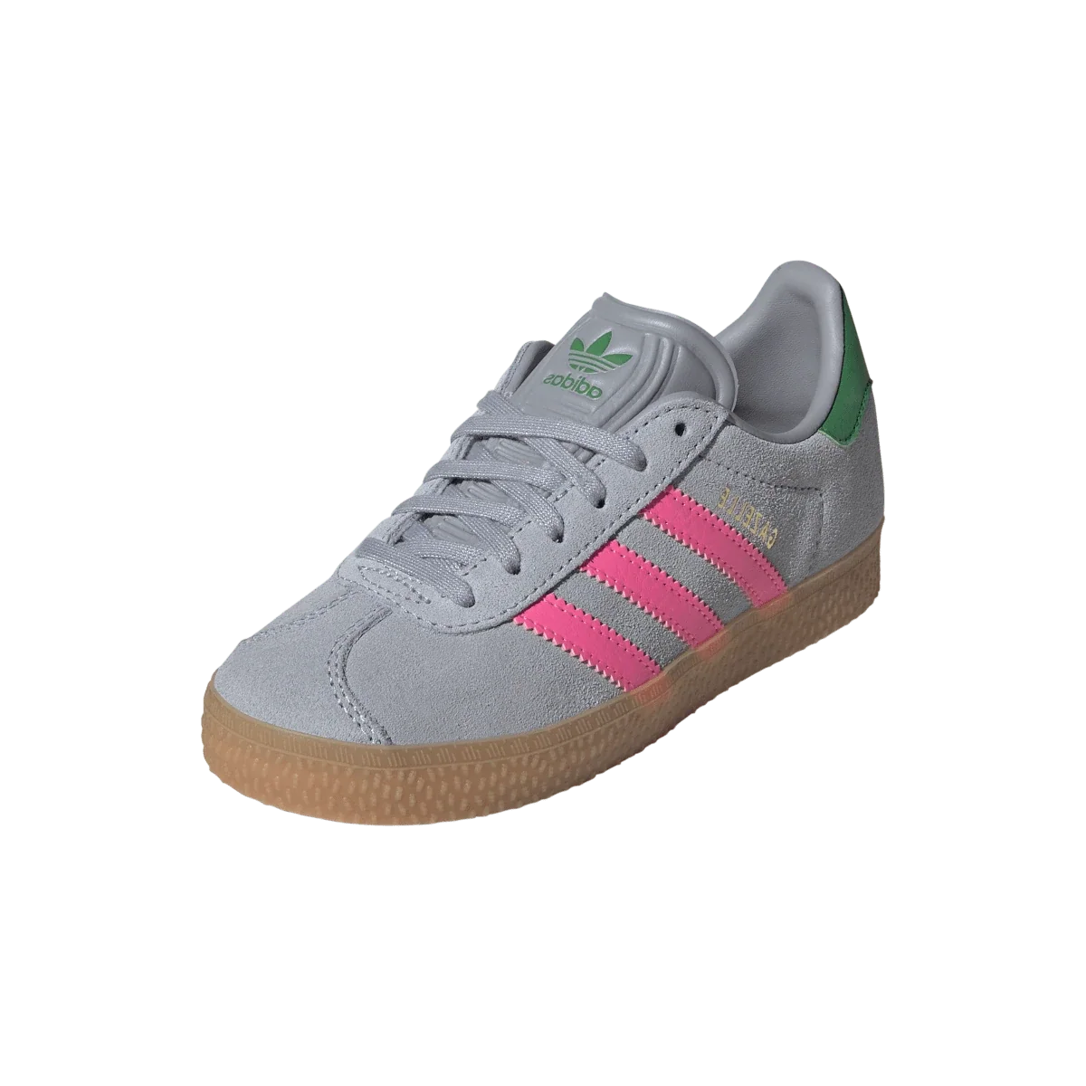 Overkicks - Adidas Gazelle Halo Silver Lucid Pink Green (PS) (IH6472) - imagen 2