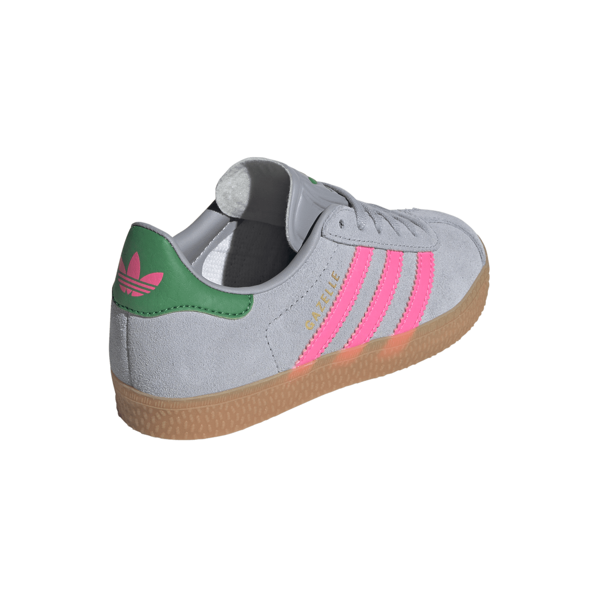 Overkicks - Adidas Gazelle Halo Silver Lucid Pink Green (PS) (IH6472) - imagen 5