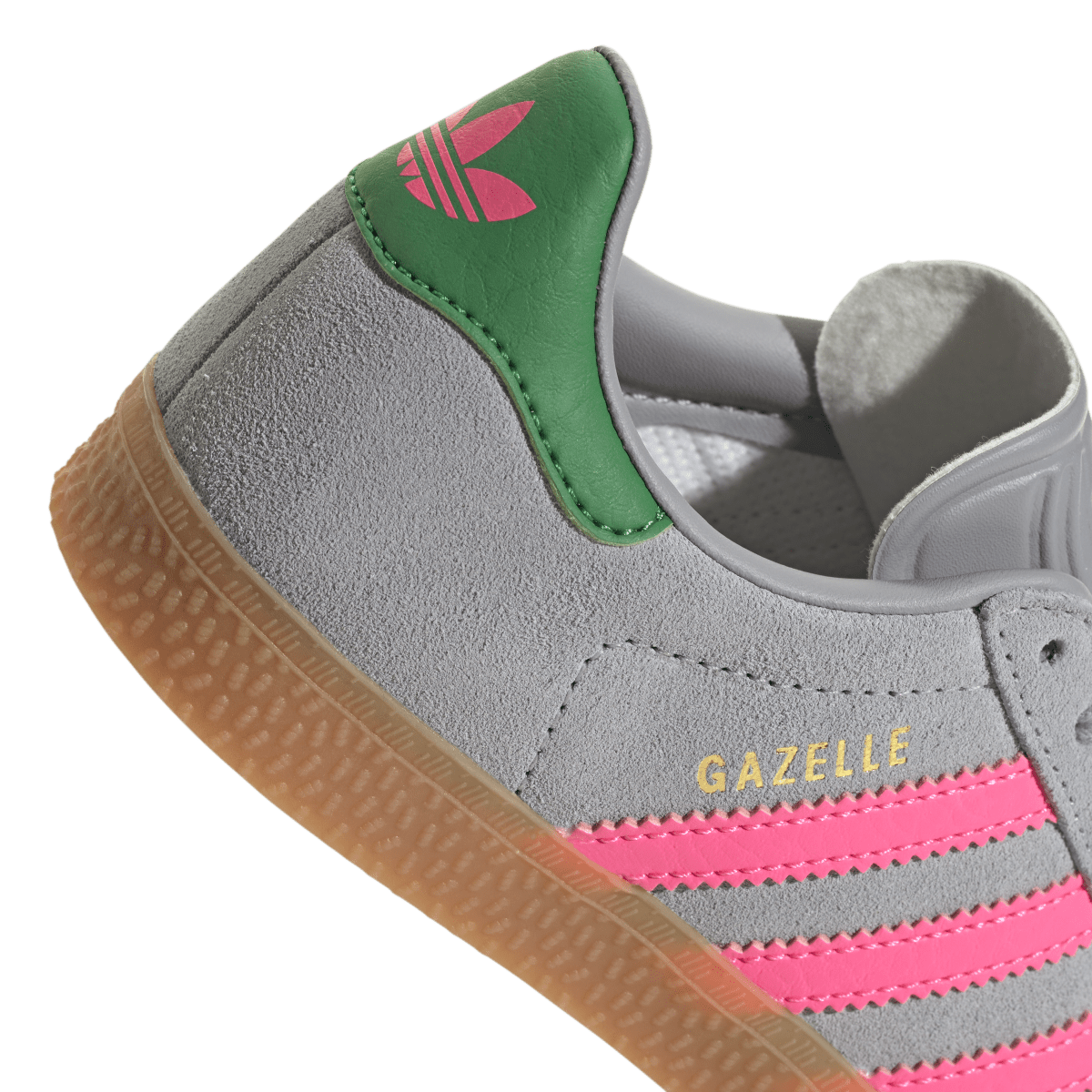 Overkicks - Adidas Gazelle Halo Silver Lucid Pink Green (PS) (IH6472) - imagen 8