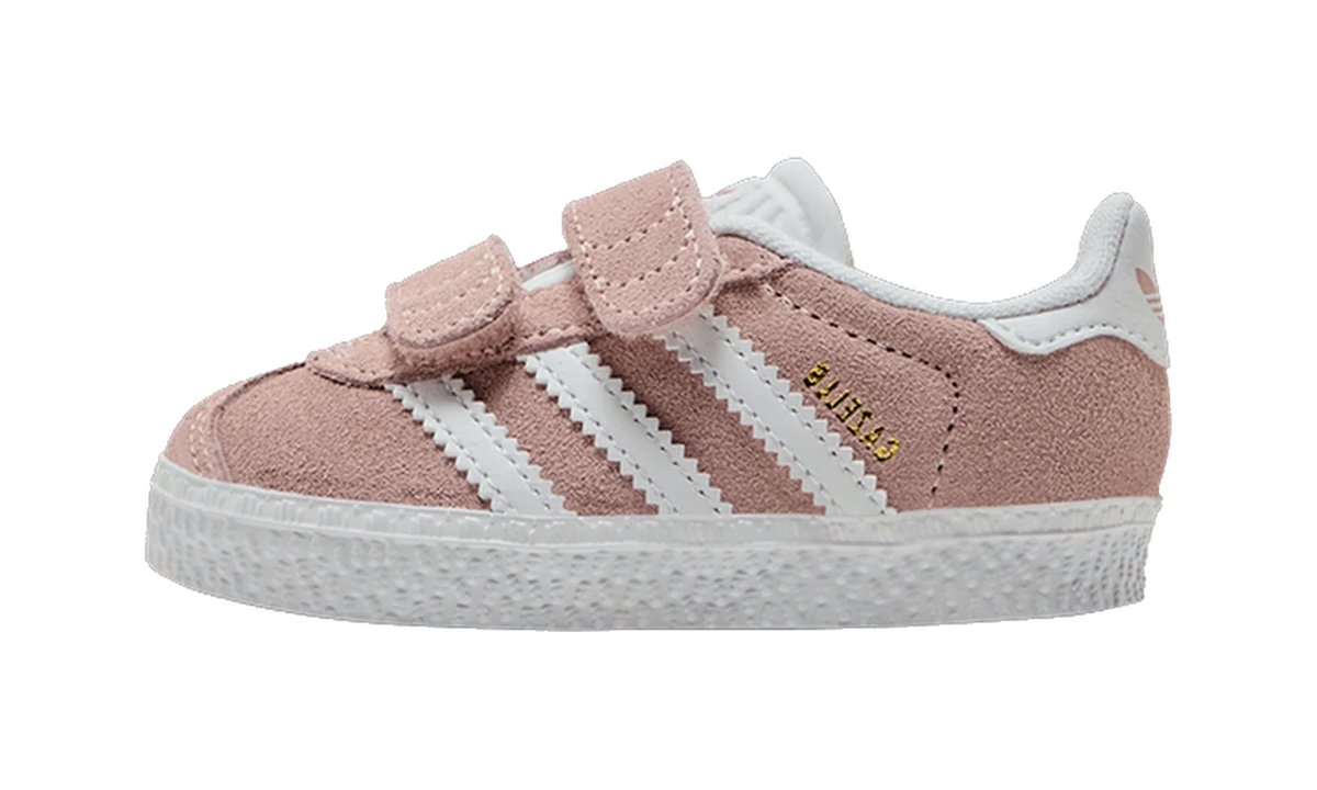 Overkicks - Adidas Gazelle Icey Pink Cloud White (TD) (AH2229) - vista lateral