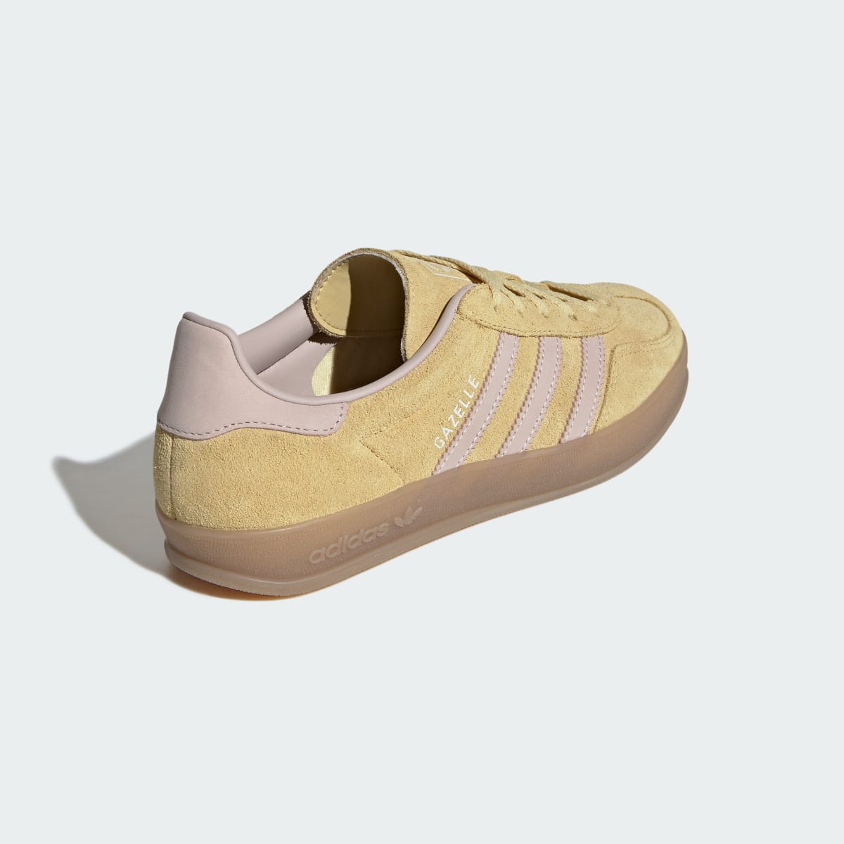 Overkicks - Adidas Gazelle Indoor Almost Yellow Wonder Quartz (IH9220) - detalle talón