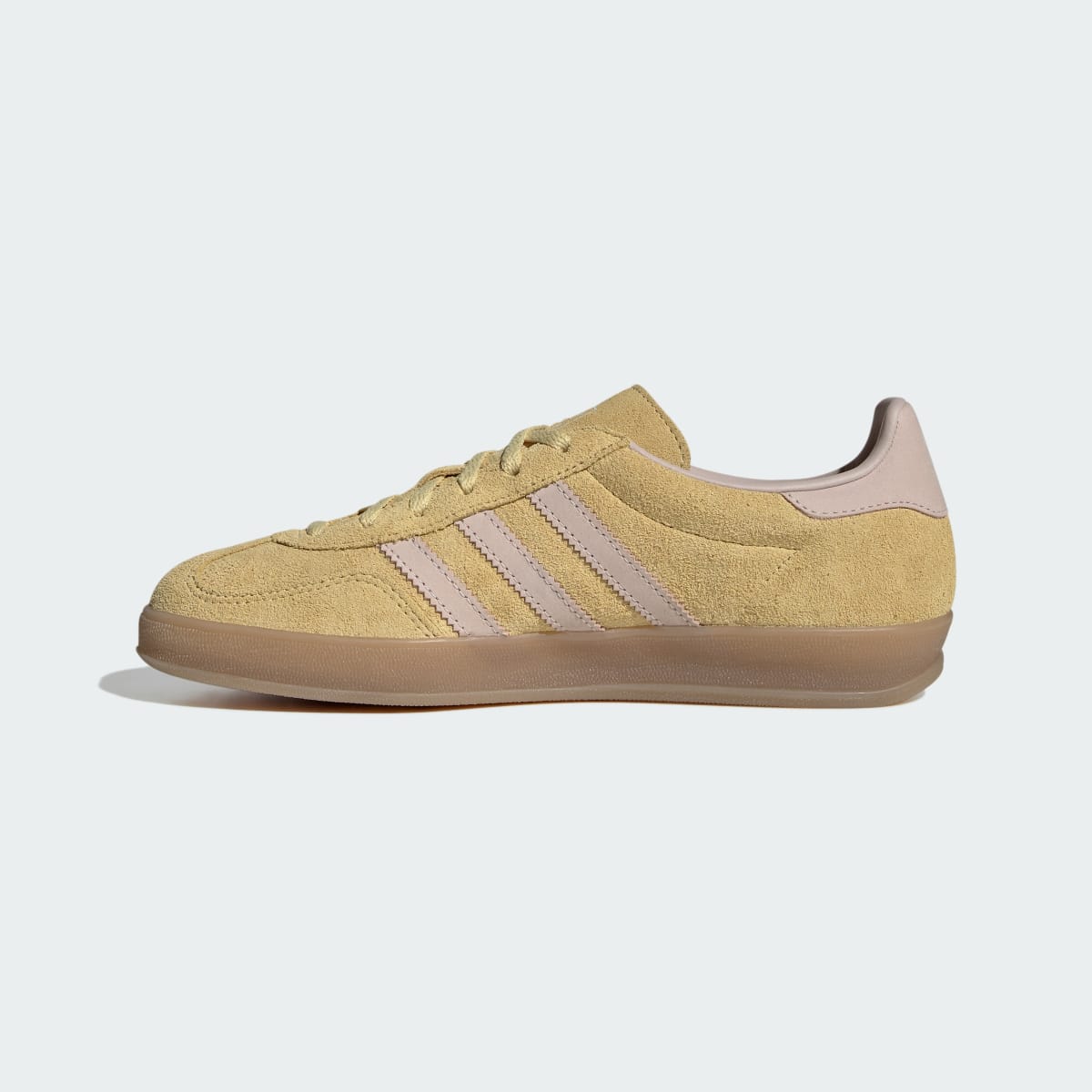 Overkicks - Adidas Gazelle Indoor Almost Yellow Wonder Quartz (IH9220) - detalle lateral interior