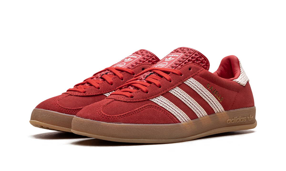 Overkicks - Adidas Gazelle Indoor Better Scarlet Wonder White Gum (JI2756) - vista trasera