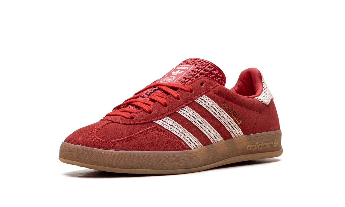 Overkicks - Adidas Gazelle Indoor Better Scarlet Wonder White Gum (JI2756) - detalle suela