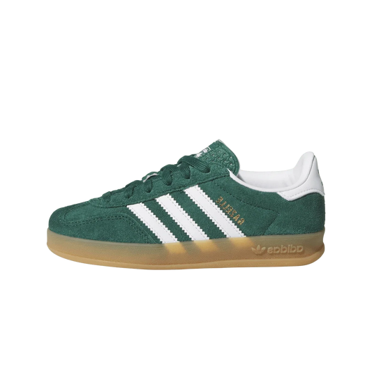 Overkicks - Adidas Gazelle Indoor Collegiate Green White Gum (PS) (IH9134) - vista lateral