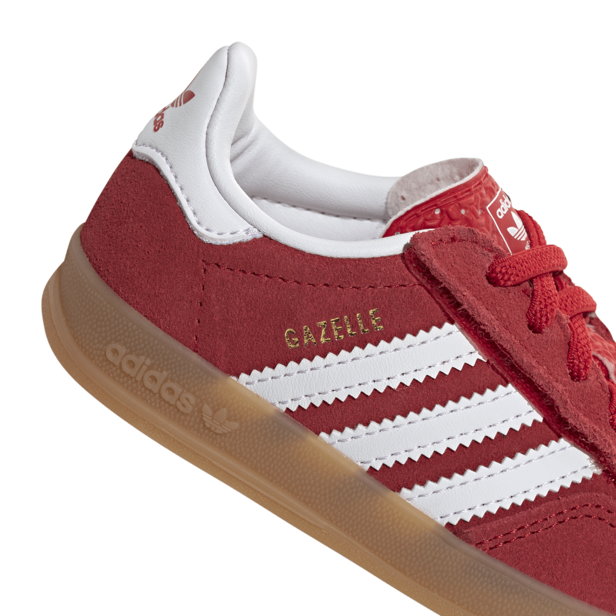 Overkicks - Adidas Gazelle Indoor Comfort Closure Better Scarlet White Gum (TD) (IH9132) - imagen 8