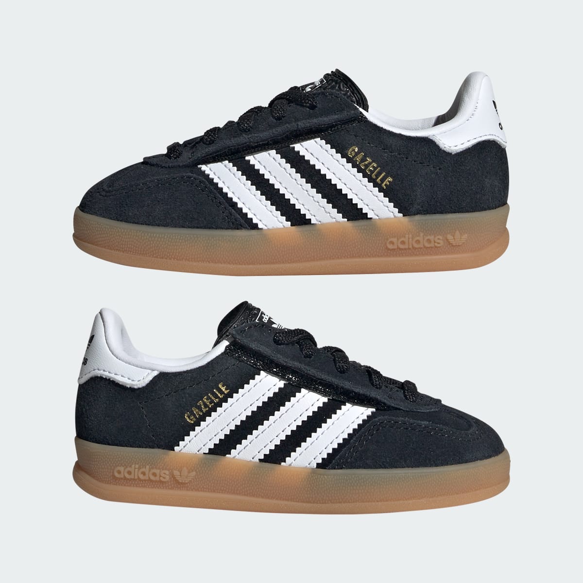 Overkicks - Adidas Gazelle Indoor Comfort Closure Black White Gum (TD) (IH9131) - imagen 7