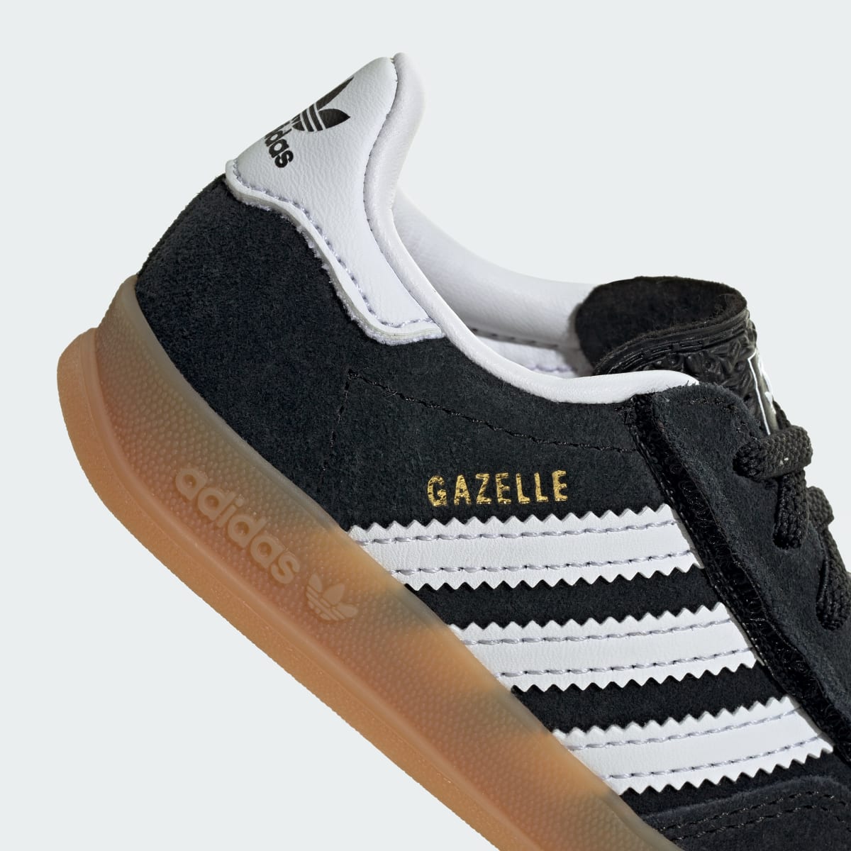 Overkicks - Adidas Gazelle Indoor Comfort Closure Black White Gum (TD) (IH9131) - imagen 9