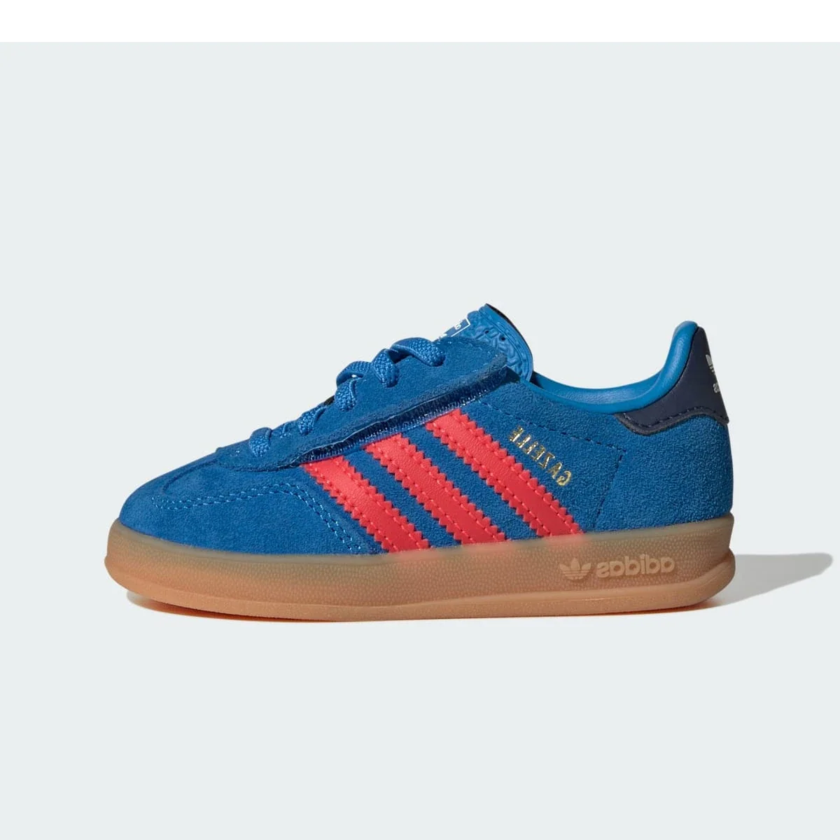 Overkicks - Adidas Gazelle Indoor Comfort Closure Lucid Ray Blue Lucid Red (TD) (IH4011) - vista lateral