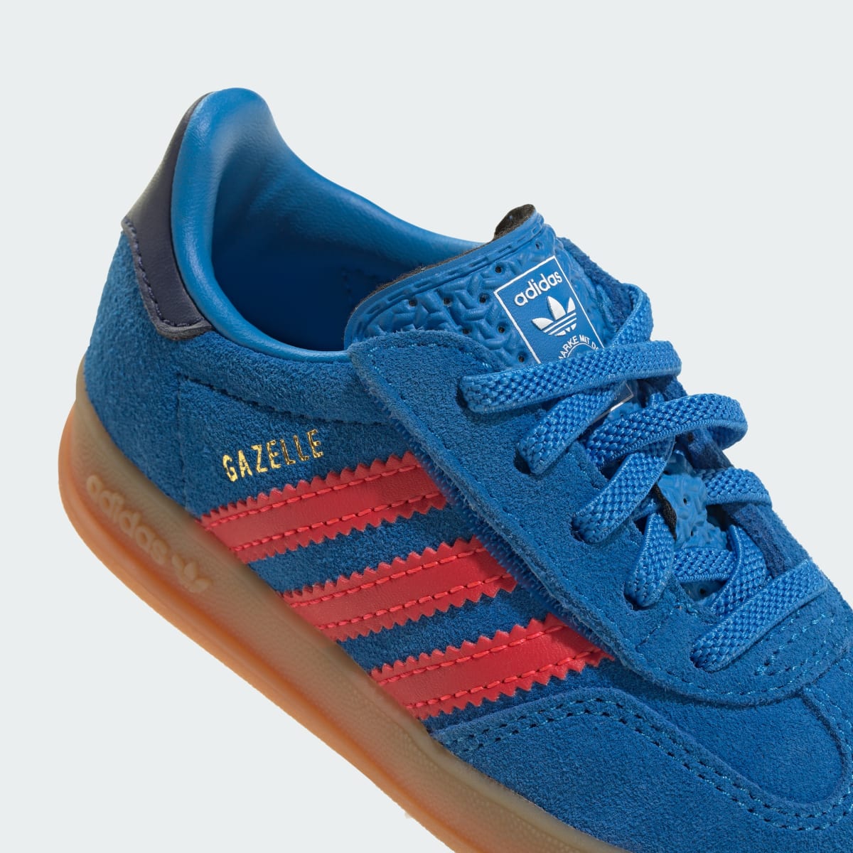 Overkicks - Adidas Gazelle Indoor Comfort Closure Lucid Ray Blue Lucid Red (TD) (IH4011) - imagen 9